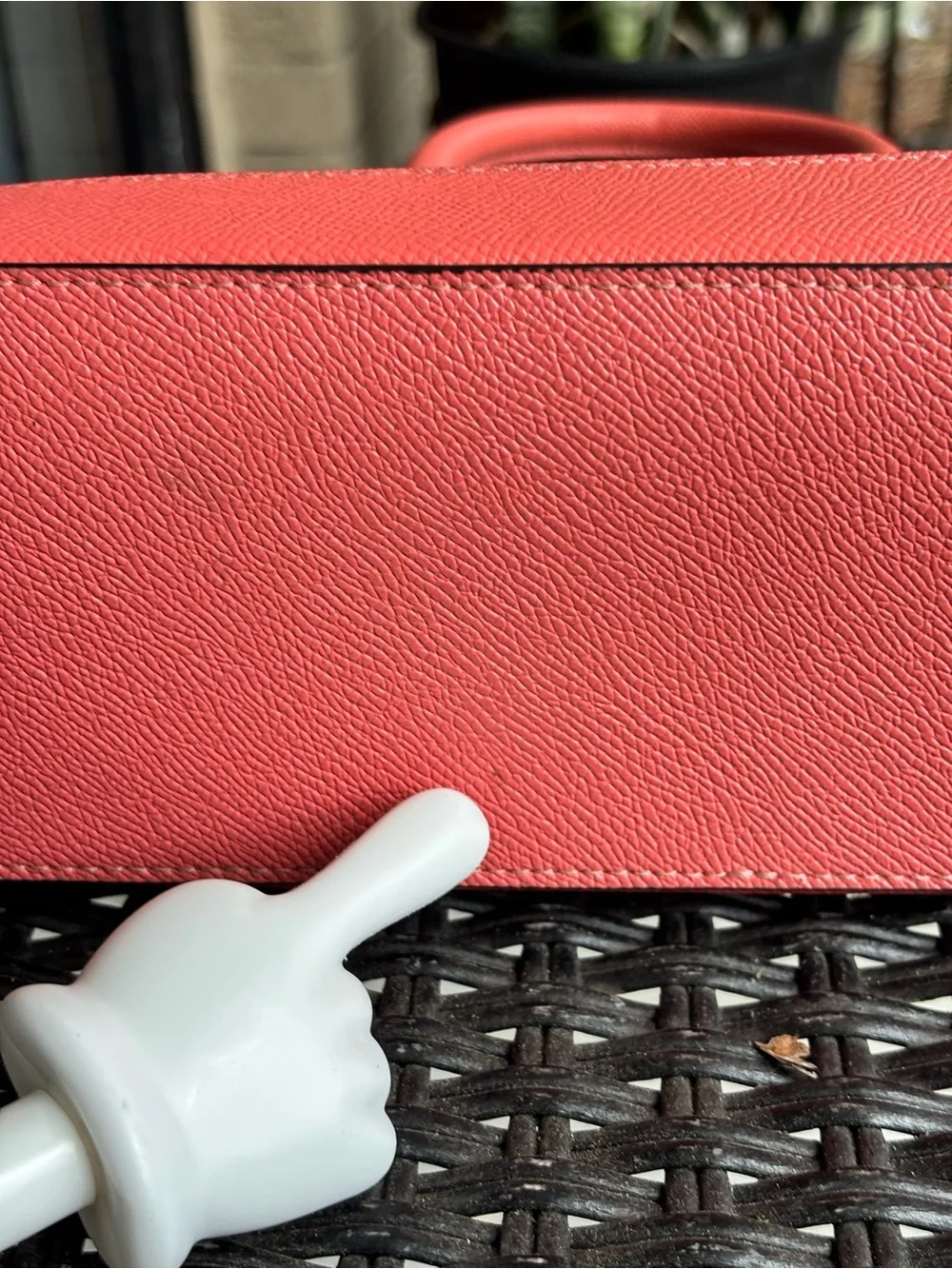 Coach Sierra Mini Satchel/Crossbody Bright Coral Pink Crossgrain Leather